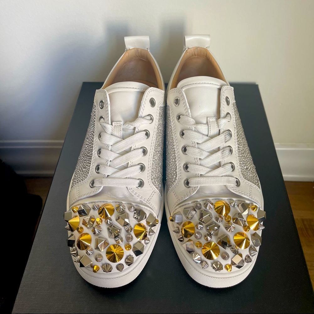 Christian Louboutin Louis Junior Mix Strass In Version Snow, size 40, worn - Picture 2 of 10